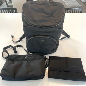 Lululemon New Parent Backpack. Gently used. Includes changing pad and small bag.